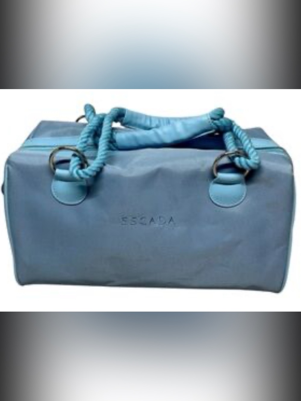 Escada Sky Blue Rope-Handled Shoulder Tote